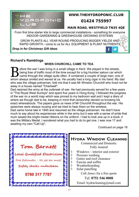 WCA NEWSLETTER No 166 November 2018 w