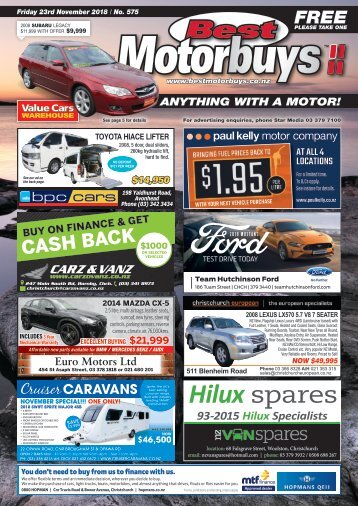 Best Motorbuys: November 23, 2018
