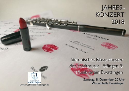 Programm Jahreskonzert 2018