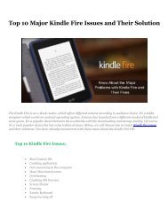 Top 10 Major Kindle Fire Issues and Their Solution