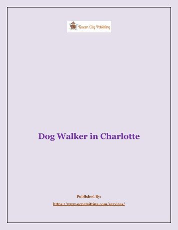 Dog Walker in Charlotte