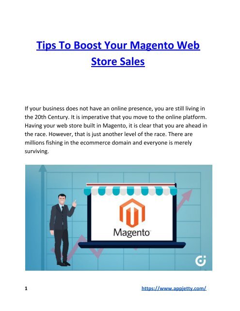 Tips To Boost Your Magento Web Store Sales