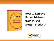 How to Remove Kotver Malware from PC Via Norton Product