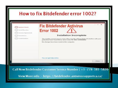 How to fix Bitdefender error 1002?