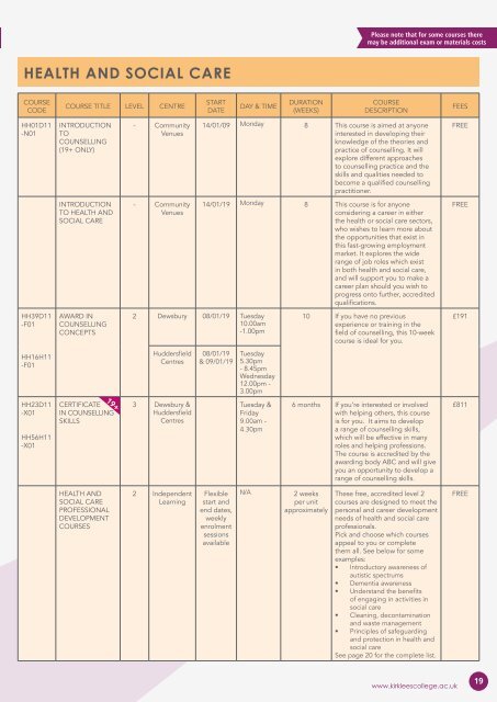 Adult Course Guide January 2019