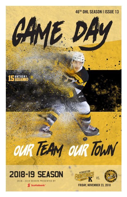 Kingston Frontenacs GameDay November 23, 2018