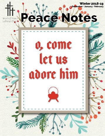 Peace Notes Winter 2018-19-Word of Peace Lutheran Church