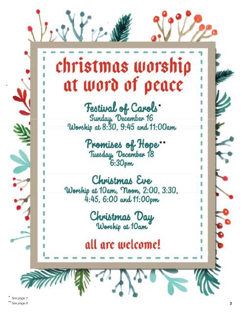 Peace Notes Winter 2018-19-Word of Peace Lutheran Church