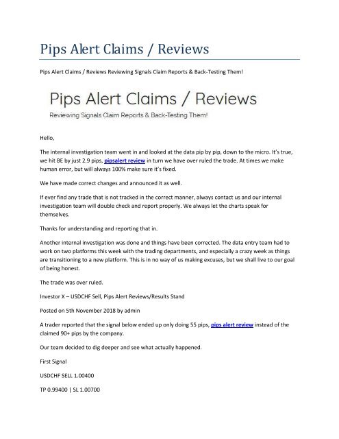 pips alert review