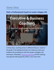 Visit a Professional Coach to Lead a Happy Life