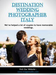 Destination Wedding Photographer Italy