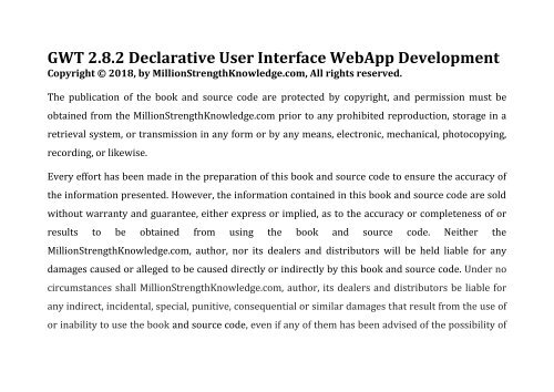 GWT 2.8.2 Declarative User Interface WebApp Development