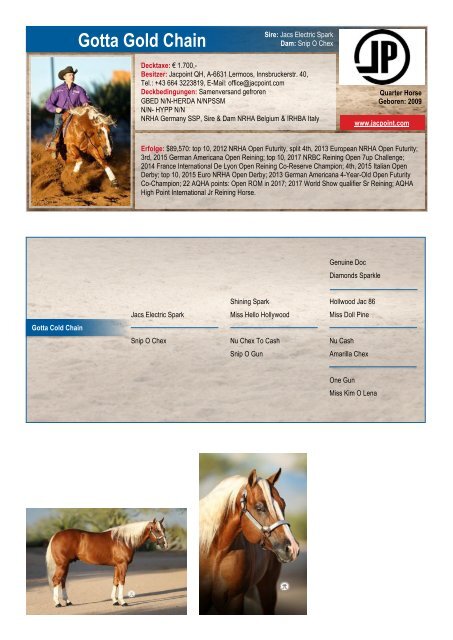 ARHA Stallion Aktion 2019 Katalog