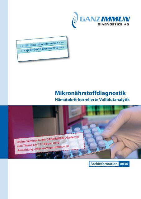 Mikronährstoffdiagnostik Hämatokrit-korrelierte ... - Ganzimmun