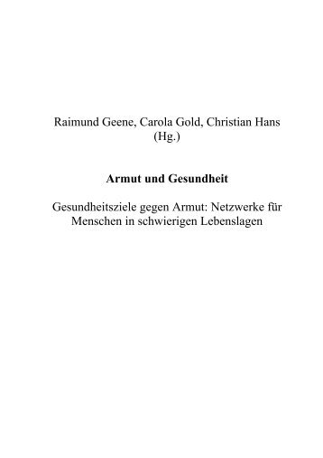 Raimund Geene, Carola Gold, Christian Hans (Hg.) Armut und ...