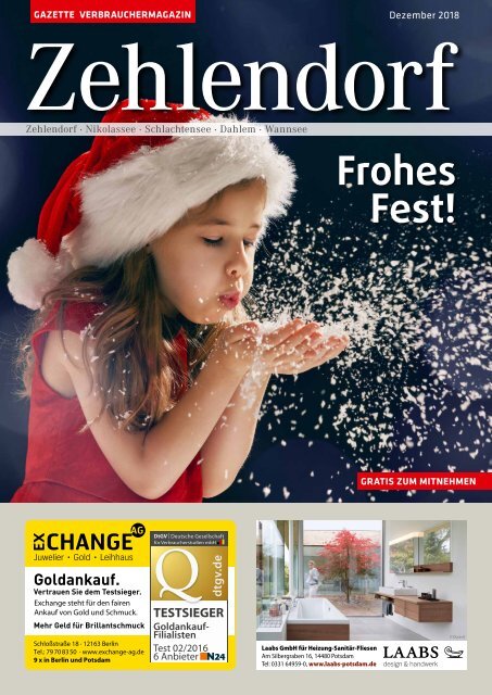 Gazette Zehlendorf Dezember 2018