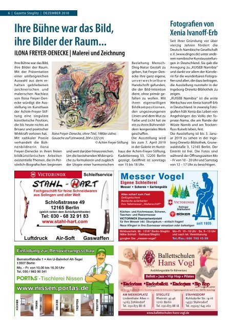 Gazette Steglitz Dezember 2018