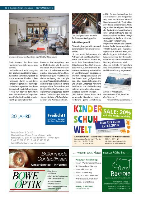 Gazette Charlottenburg Dezember 2018