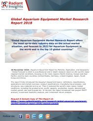 Aquarium Equipment Market : Size, Growth, Demand, Industry Share, Forecast And Analysis Report 2018