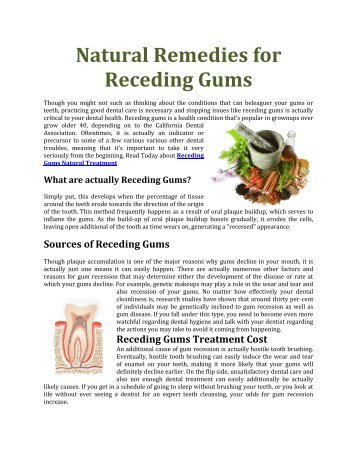 Gum Disease Receding Gums Treatment