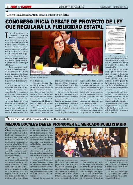 REVISTA PERÚ TV RADIOS NOV -  DIC 2018