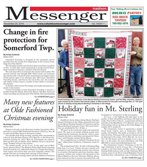 Madison Messenger - November 25th, 2018