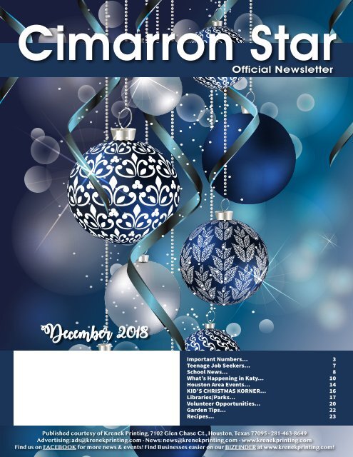 Cimarron December 2018