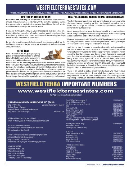 Westfield Terra December 2018