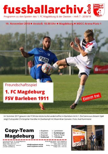 2018/19 - Heft 7 - Programmheft FS - FSV Barleben 1911 (H)