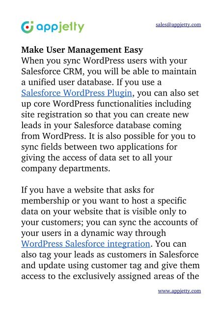 Advantages of Integrating WordPress & Salesforce You Must Know About! 