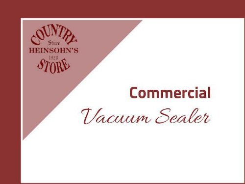 Models of Commercial Vacuum Sealer | Online
