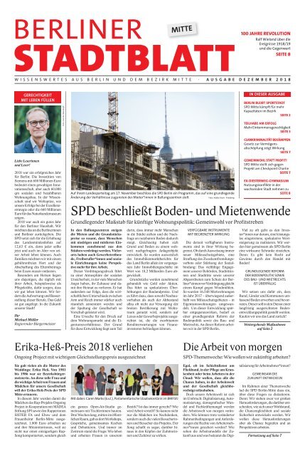 Berliner Stadtblatt Mitte Ausgabe Dezember 2018