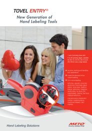 New Generation of Hand Labeling Tools TOVEL ENTRY - METO.com