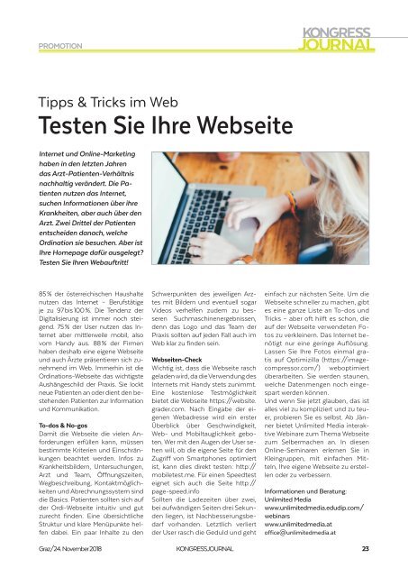 Kongressjournal Ausgabe Samstag 24.11.2018