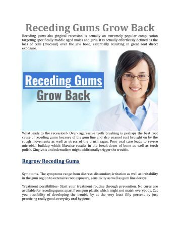 Regrow Receding Gums