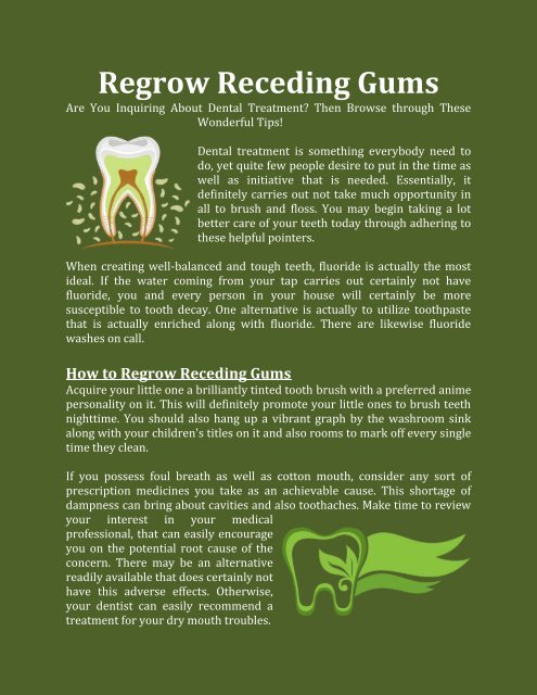 How to Regrow Receding Gums