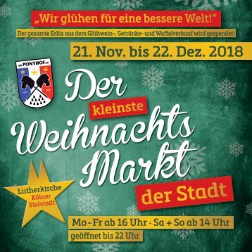 Der kleinste Weihnachtsmarkt der Stadt – Die Broschüre 2018