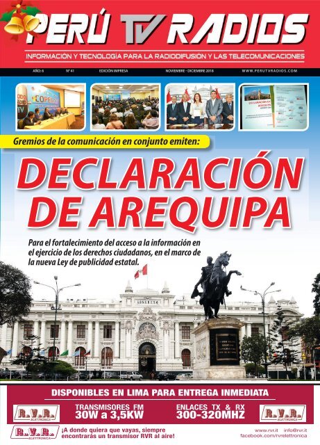 REVISTA PERÚ TV RADIOS EDICIÓN NOV - DIC 2018