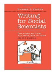Writing for Social Scientists â€“ How to Start and Finish Your Thesis, Book or Article 2e