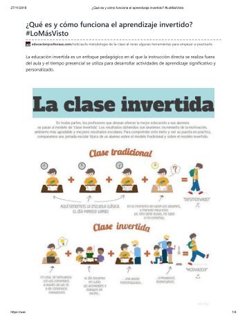 Qué es y cómo funciona el aprendizaje invertido LoMásVisto