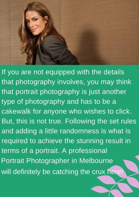 5 Ways to Indulge in Stunning Portrait Photography in Melbourne