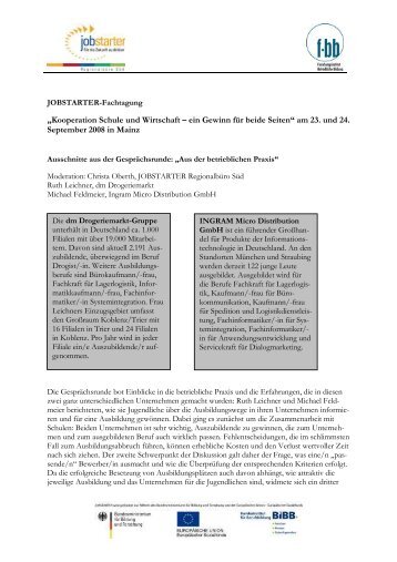 Kooperation Schule und Wirtschaft – ein Gewinn für beide