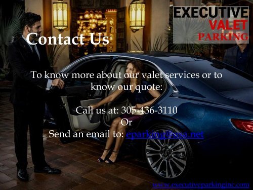 Best Valet Companies | Executive Valet Parking 