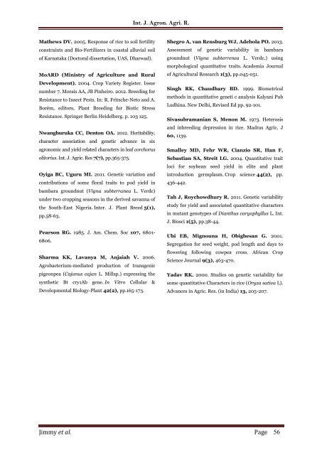 Genetic variability, heritability, genetic advance and trait correlations in selected sorghum (Sorghum bicolor L. Moench) varieties