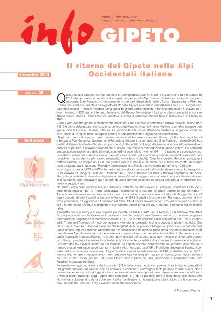 infoGIPETO n.29 | dicembre 2012