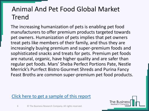 Animal And Pet Food Global Market Report 2018