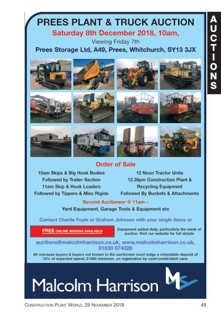 Construction Plant World 29th November 2018