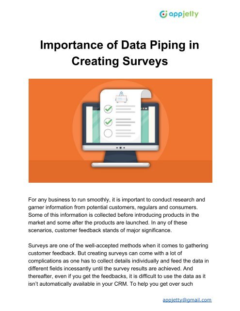 Importance of Data Piping in Creating Surveys
