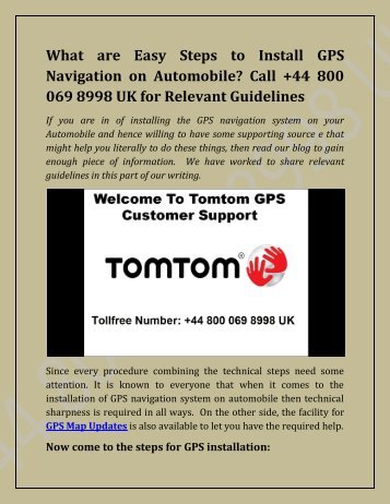 How to Install a GPS Navigation System for Your Automobile