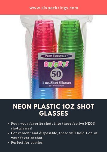 Perfect Neon Plastic 1oz Shot Glasses for Parties